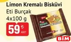 ETİ BURÇAK LİMON KREMALI BİSKÜVİ 4X100 G